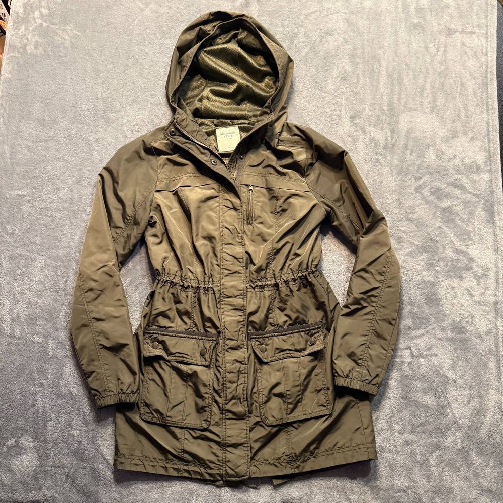 Abercrombie & Fitch Womens Small Vintage Y2K‎ Green Lightweight Jacket